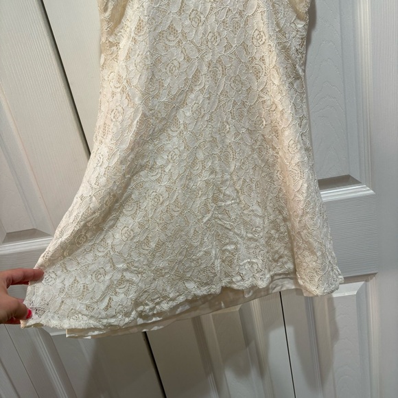 FOREVER 21 Women’s Floral Lace Adjustable Spaghetti Strap Dress - white, size S - Picture 7 of 7